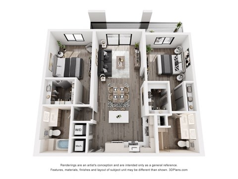 CERU Apartments in Boca Raton, FL photo of a two bedroom floorplan